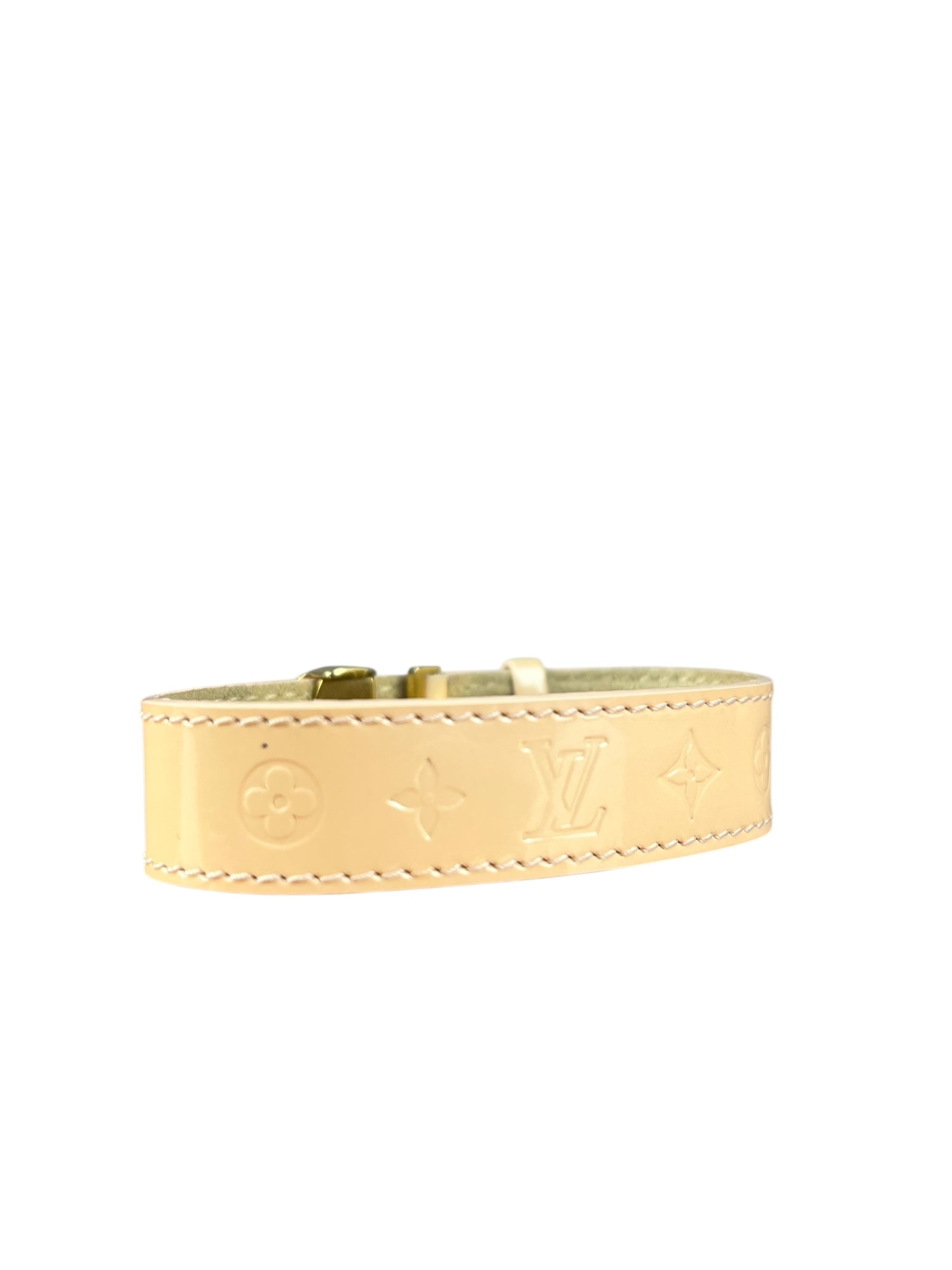 Louis Vuitton Monogram Vernis Logo Bracelet Yellow
