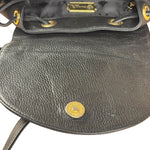 MCM Vintage Black Leather Studded Drawing Backpack