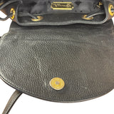 MCM Vintage Black Leather Studded Drawing Backpack