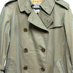 Burberry Vintage Sage Green Trench Coat