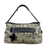 Chanel Black/Beige Tweed Clover Hobo Shoulder Bag '05-'06