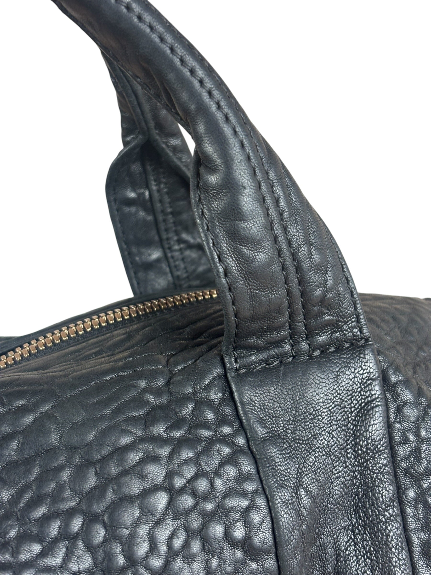 Alexander Wang Black Leather Rocco Duffel Line Shoulder/HandBag