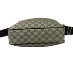 Gucci Brown Leather Trim Supreme Crossbody Bag