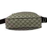 Gucci Brown Leather Trim Supreme Crossbody Bag