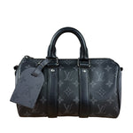 Louis Vuitton Black Monogram Keepall Bandouliere 25