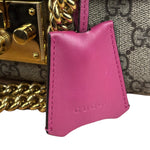 Gucci Padlock Medium Leather Chain Shoulder Bag Beige/Red/Pink