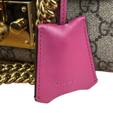 Gucci Padlock Medium Leather Chain Shoulder Bag Beige/Red/Pink