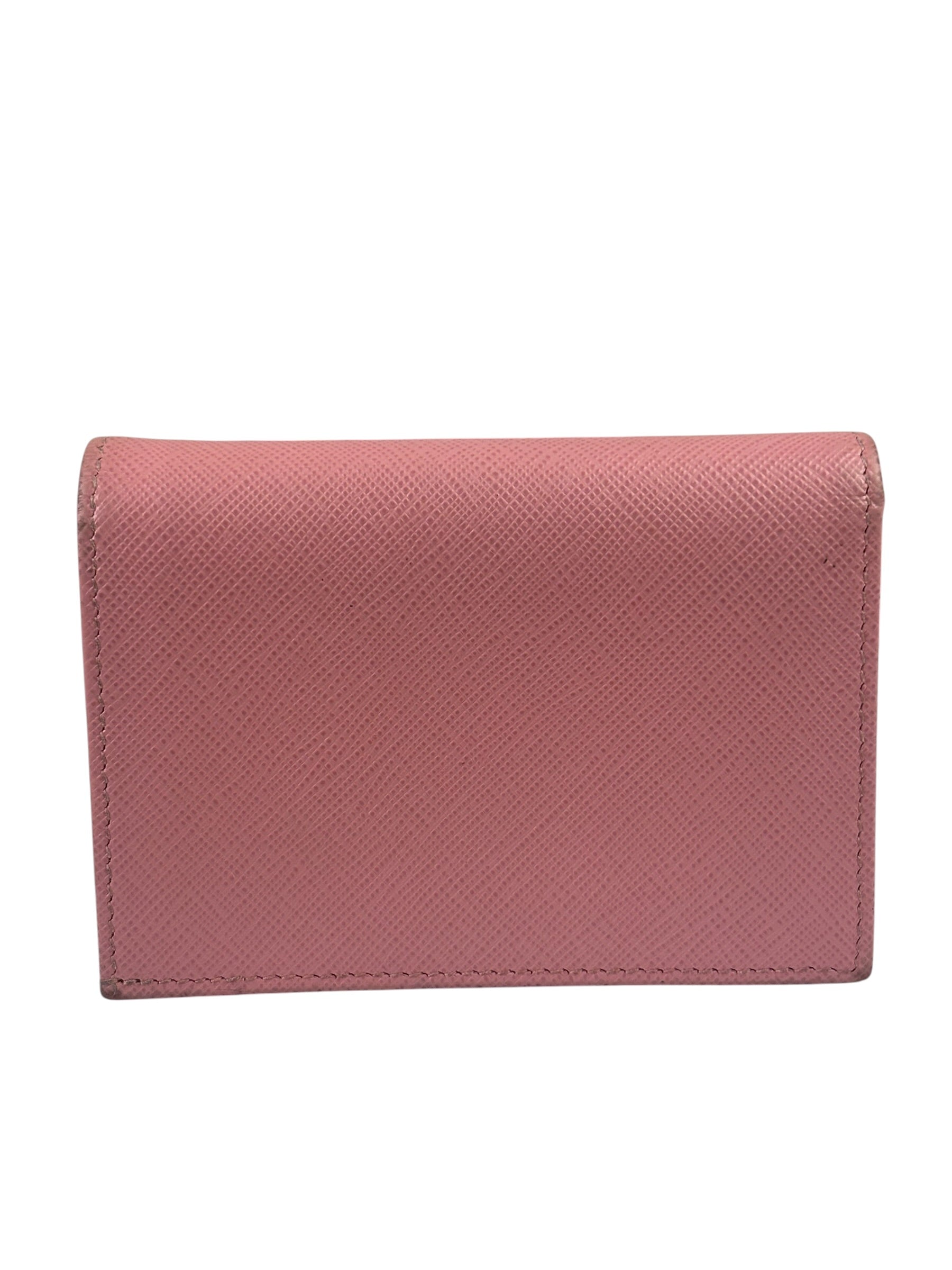 Prada Pink Saffiano Leather Wallet