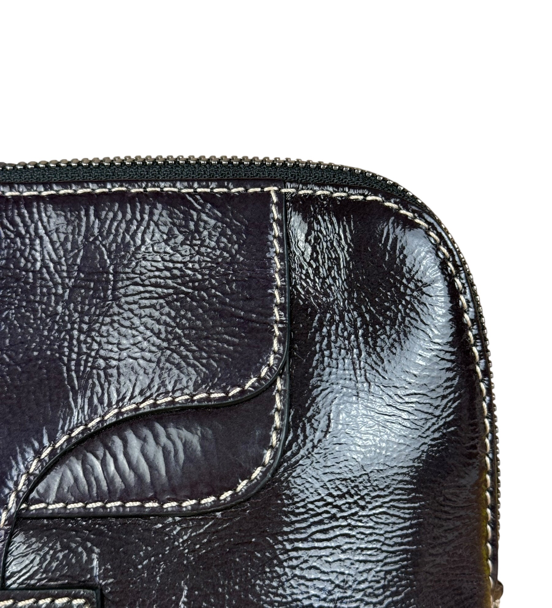 Loewe Patent Leather Cosmetic Pouch/Clutch