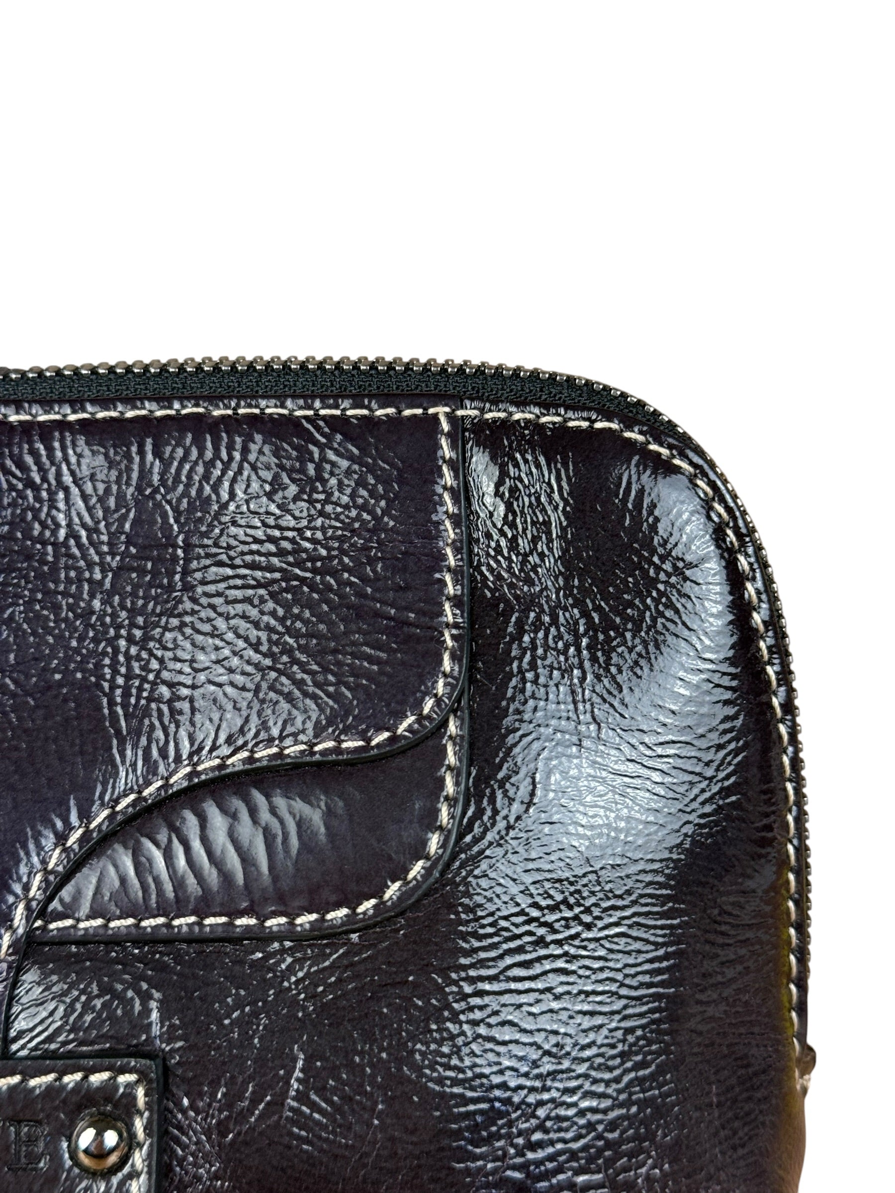 Loewe Patent Leather Cosmetic Pouch/Clutch