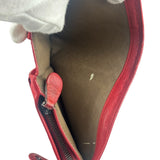 Bottega Veneta Red Leather Nappa Intercciato French Compact Wallet