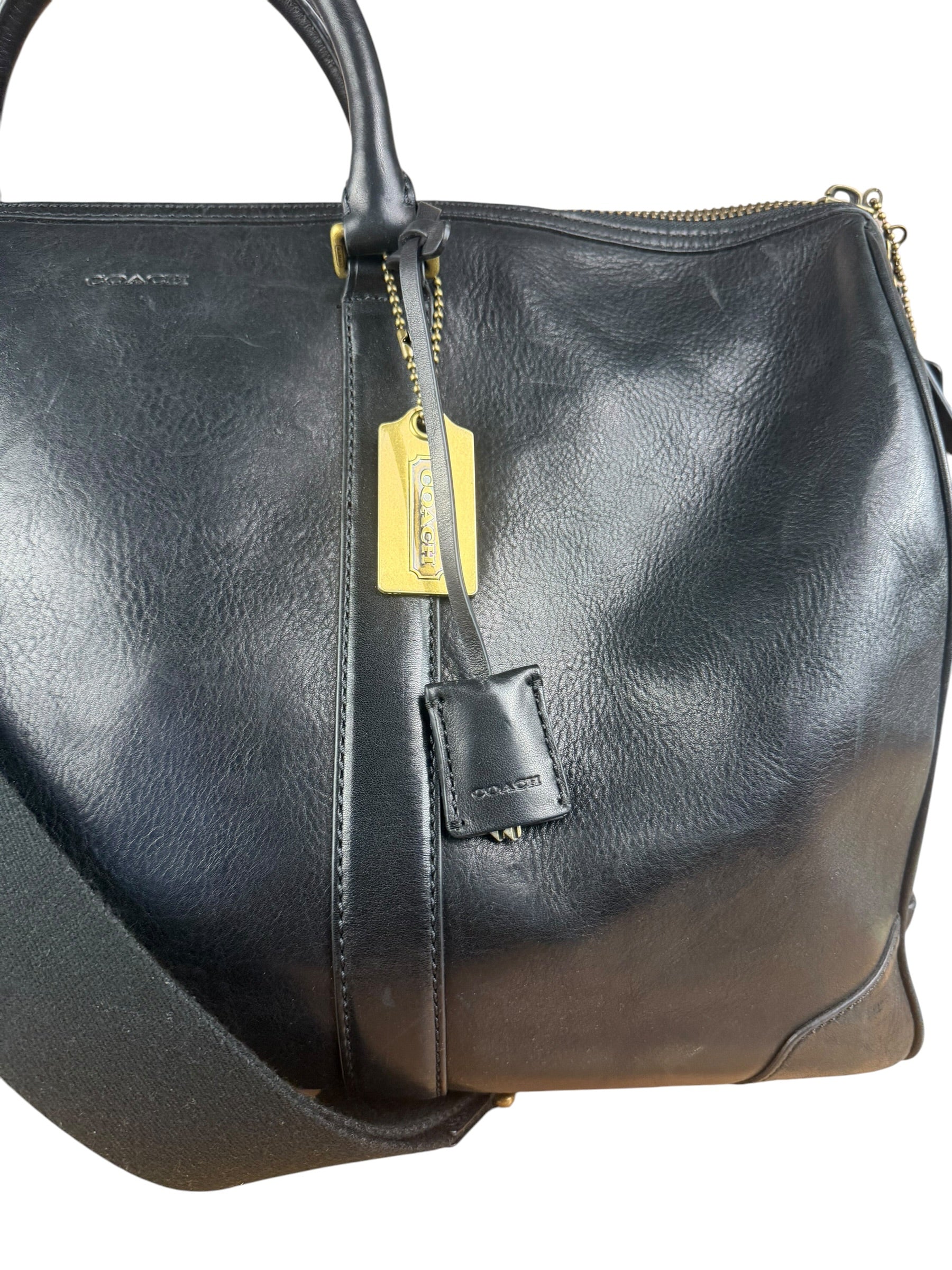 Coach Black Leather Large Duffle