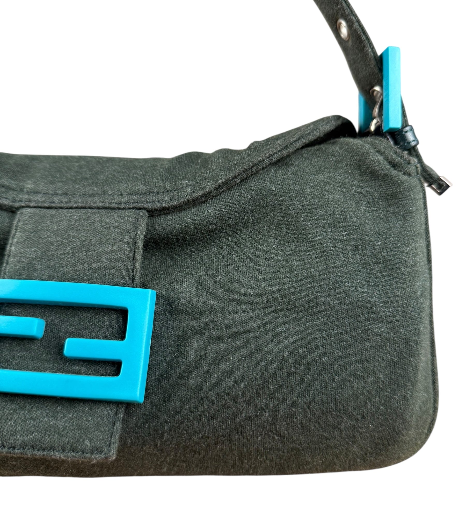 Fendi Green Jersey Cotton Baguette