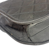 Chanel Black Quilted Satin Shoulder Bag