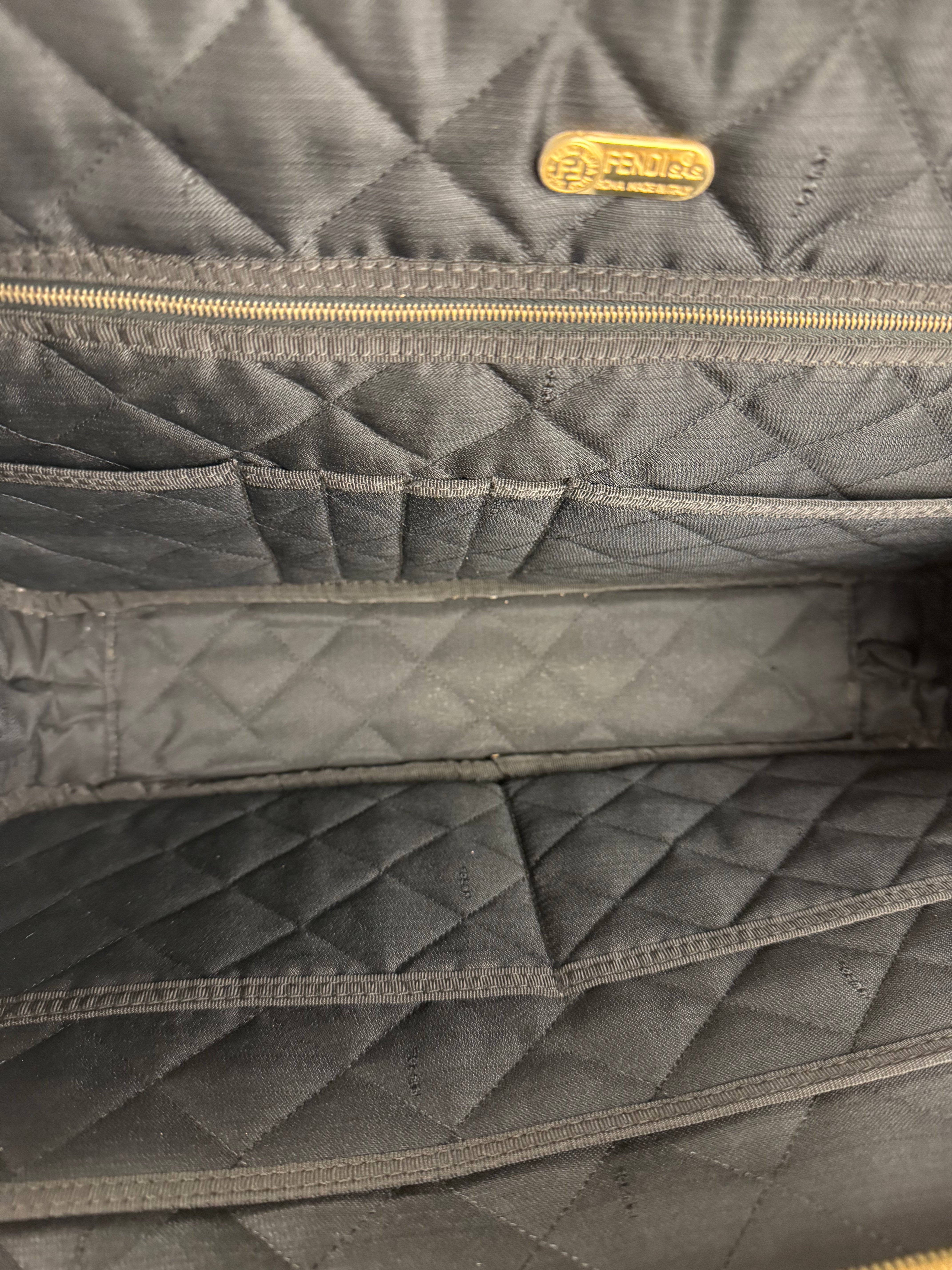 Fendi FF Vintage Striped Briefcase