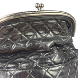 Chanel Black Quilted Lambskin Tabatiere Fold-Over Shoulder Bag 2014