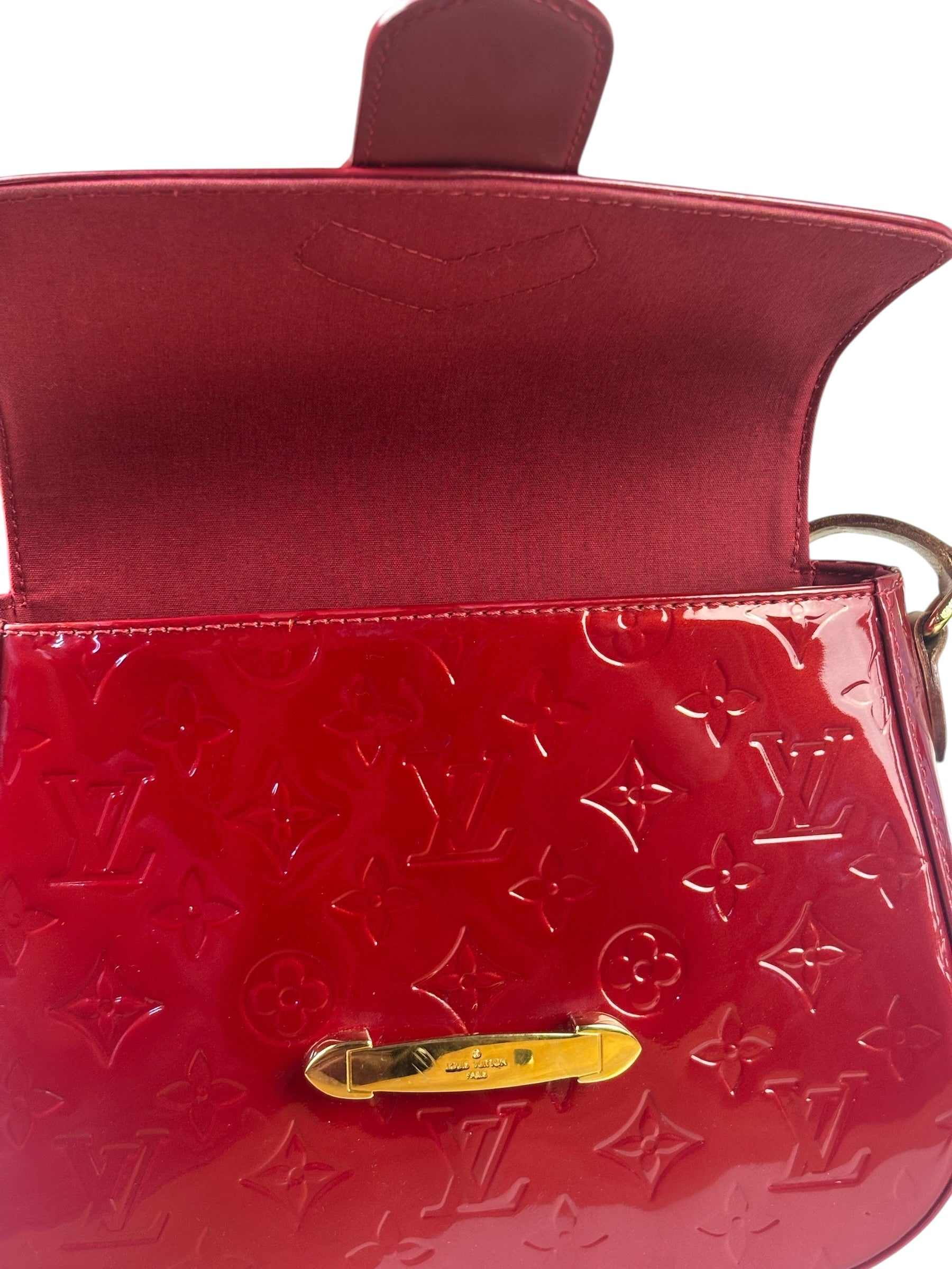 Louis Vuitton Monogram Red Vernis Bellflower Crossbody