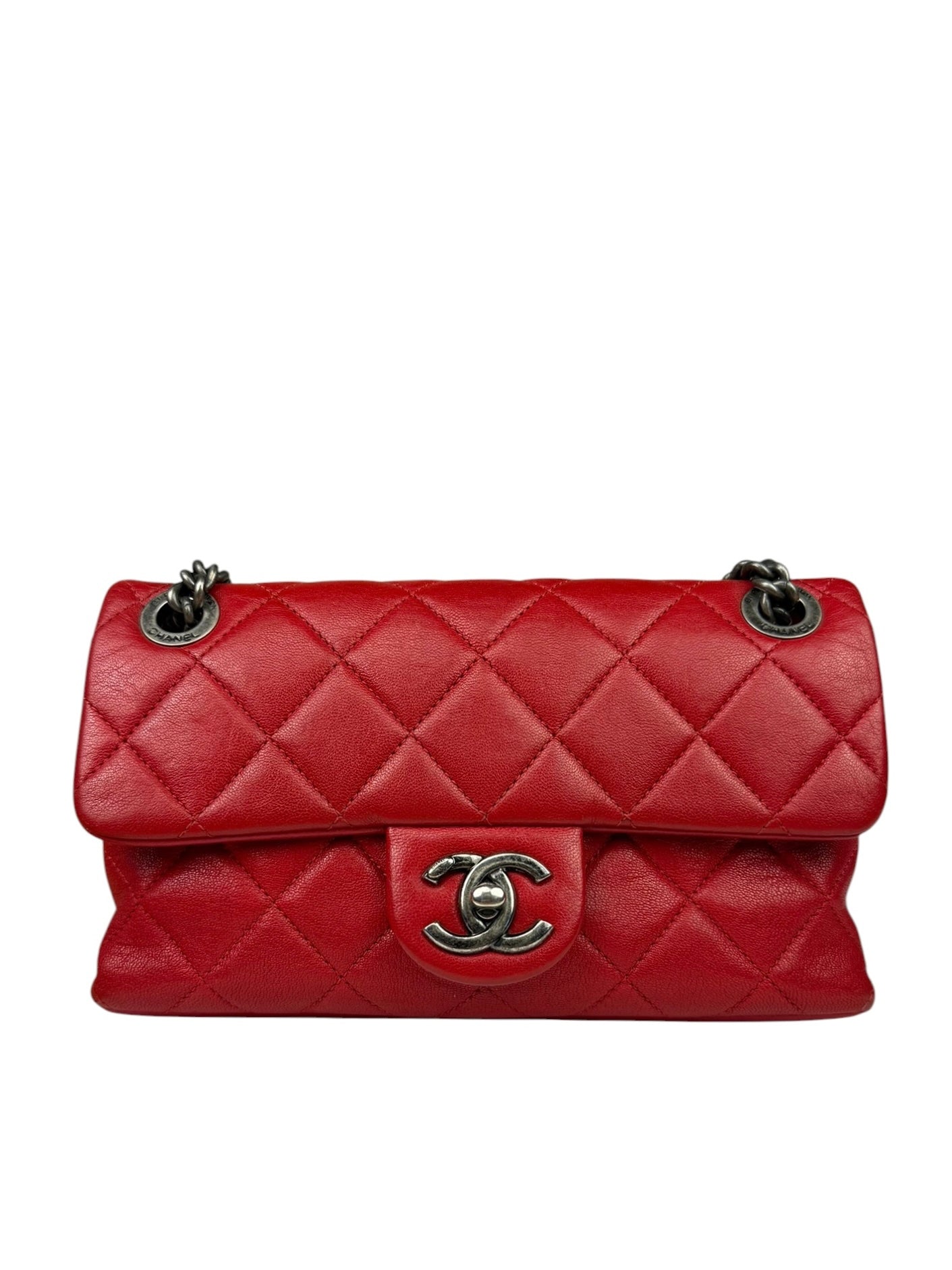 Chanel Striking Red Quilted Rocks Small Flap Bag 2014