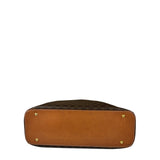 Celine Brown Leather Macadam Dome Handbag