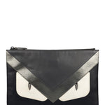 Fendi Black/Grey/White Monster Bag Bugs Eye Pouch