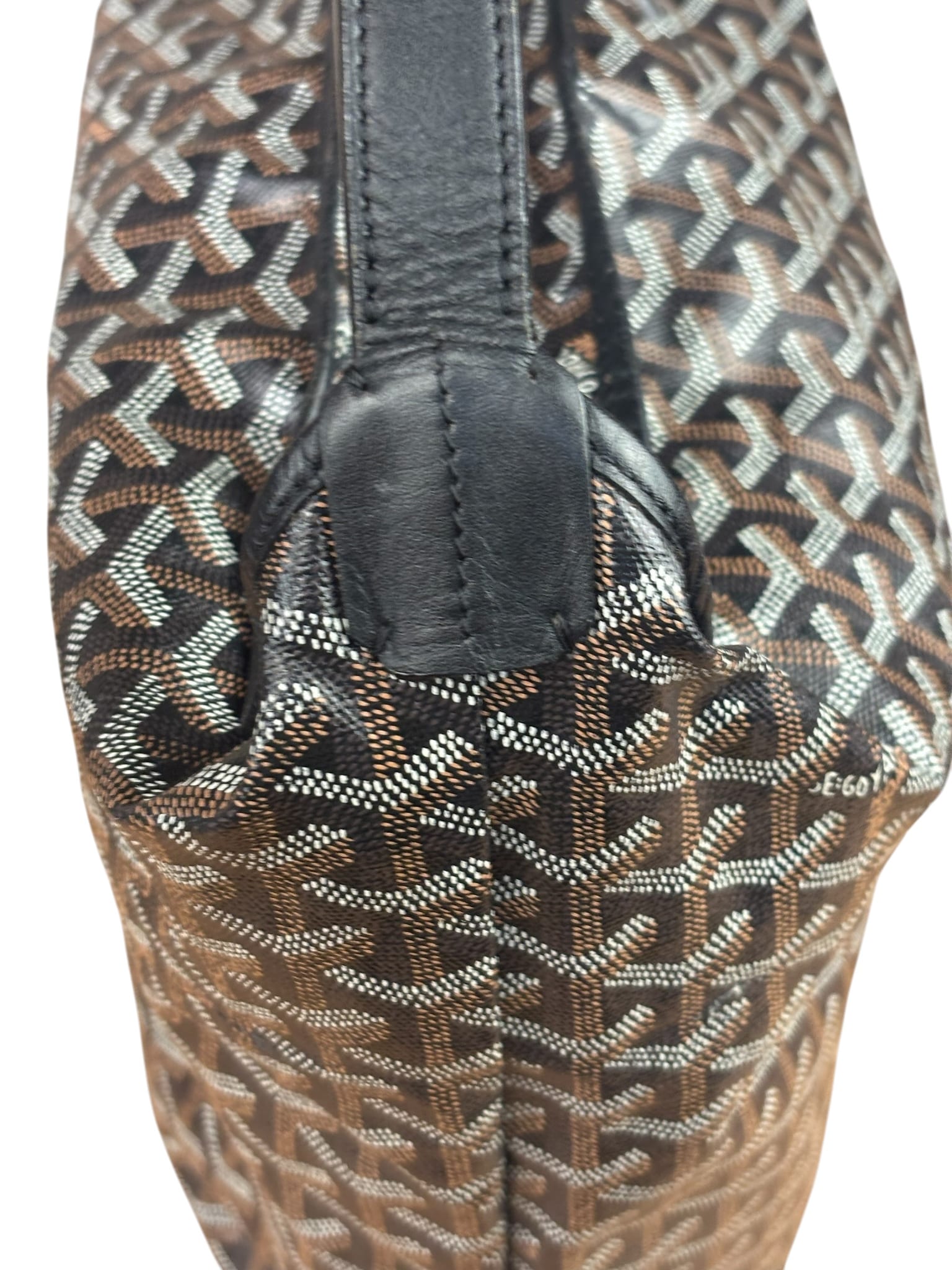 Goyard Brown/Black Leather Boheme Hobo Bag