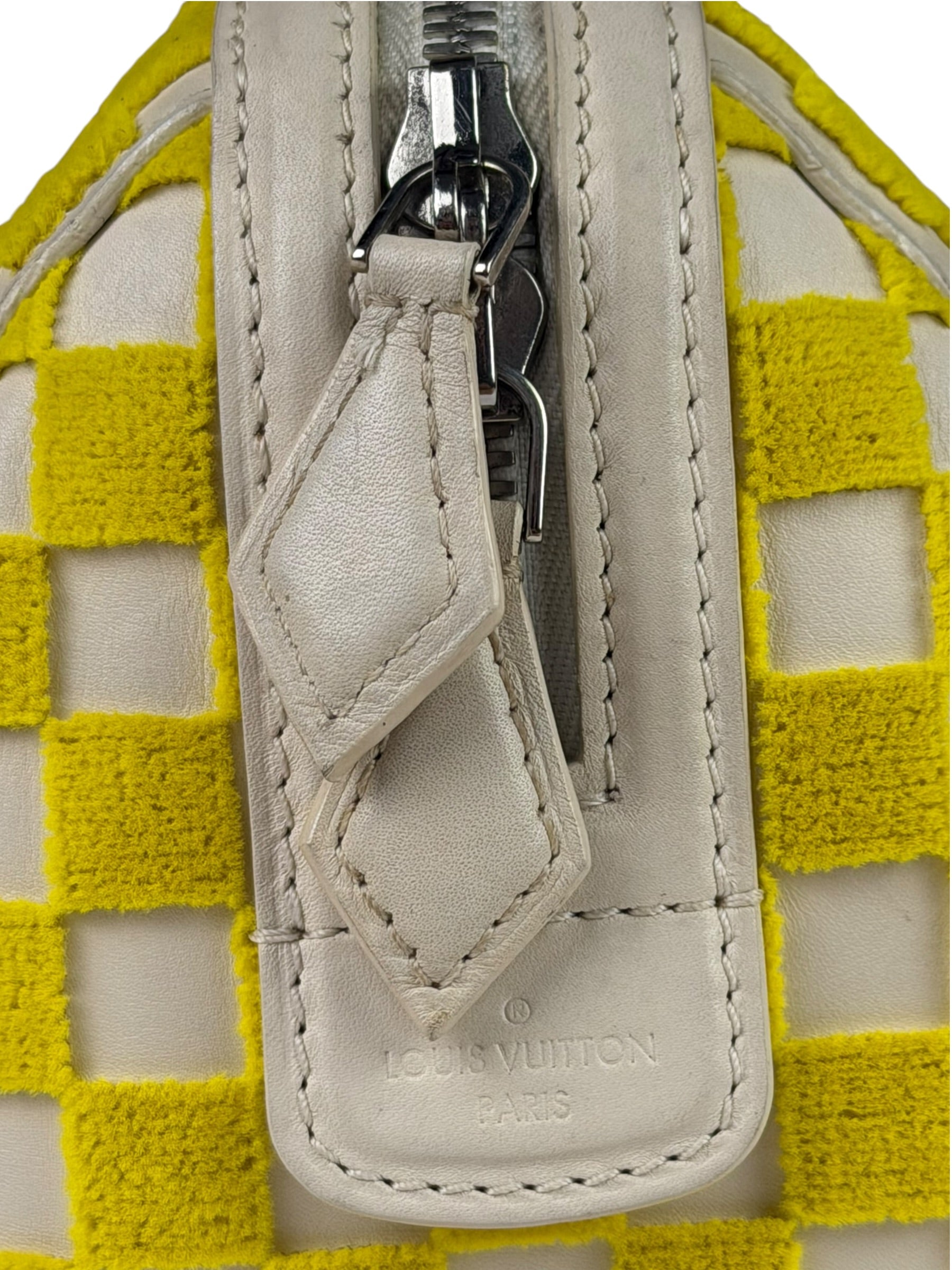 Louis Vuitton Cream/Yellow Damier Cubic Printemps Etè Speedy 2013