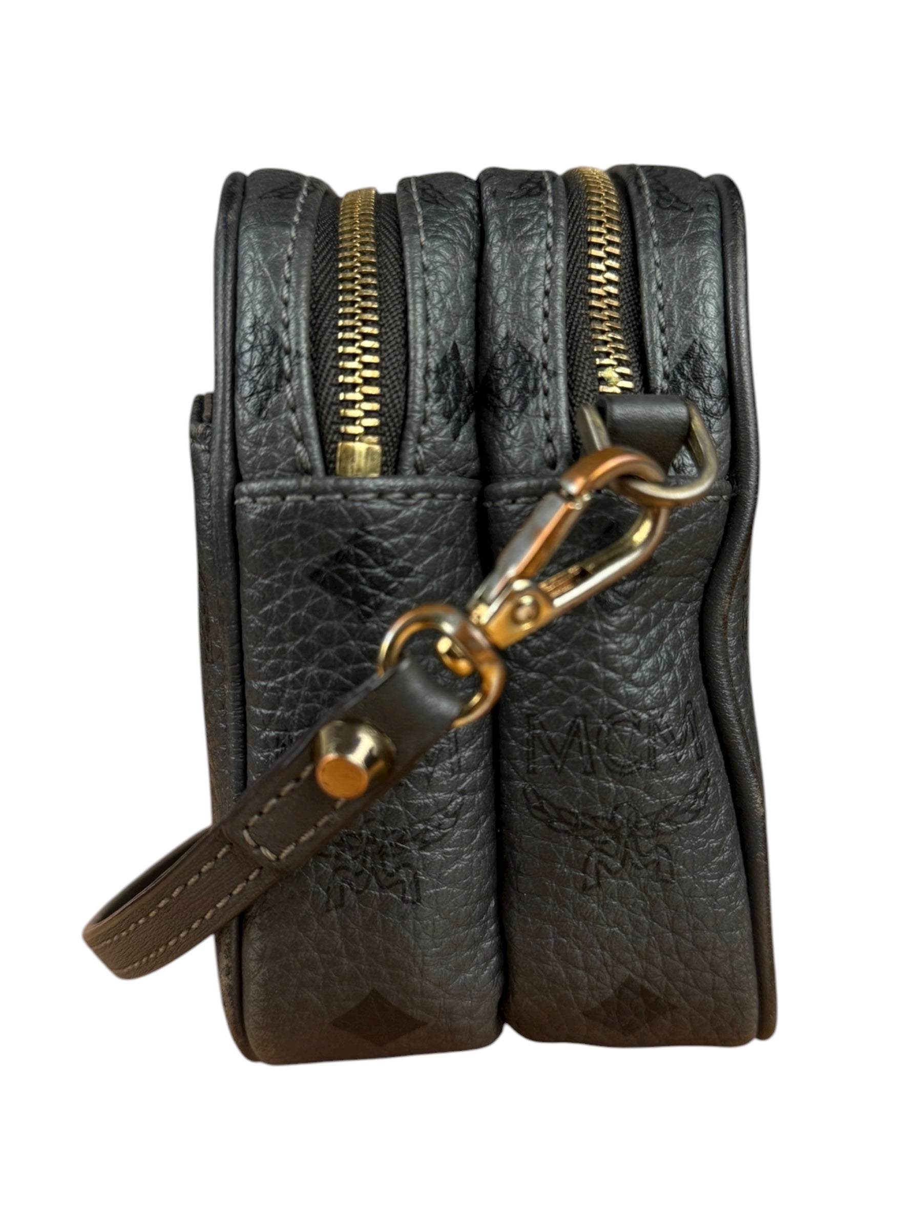 MCM Monogram Stripe Camera Crossbody