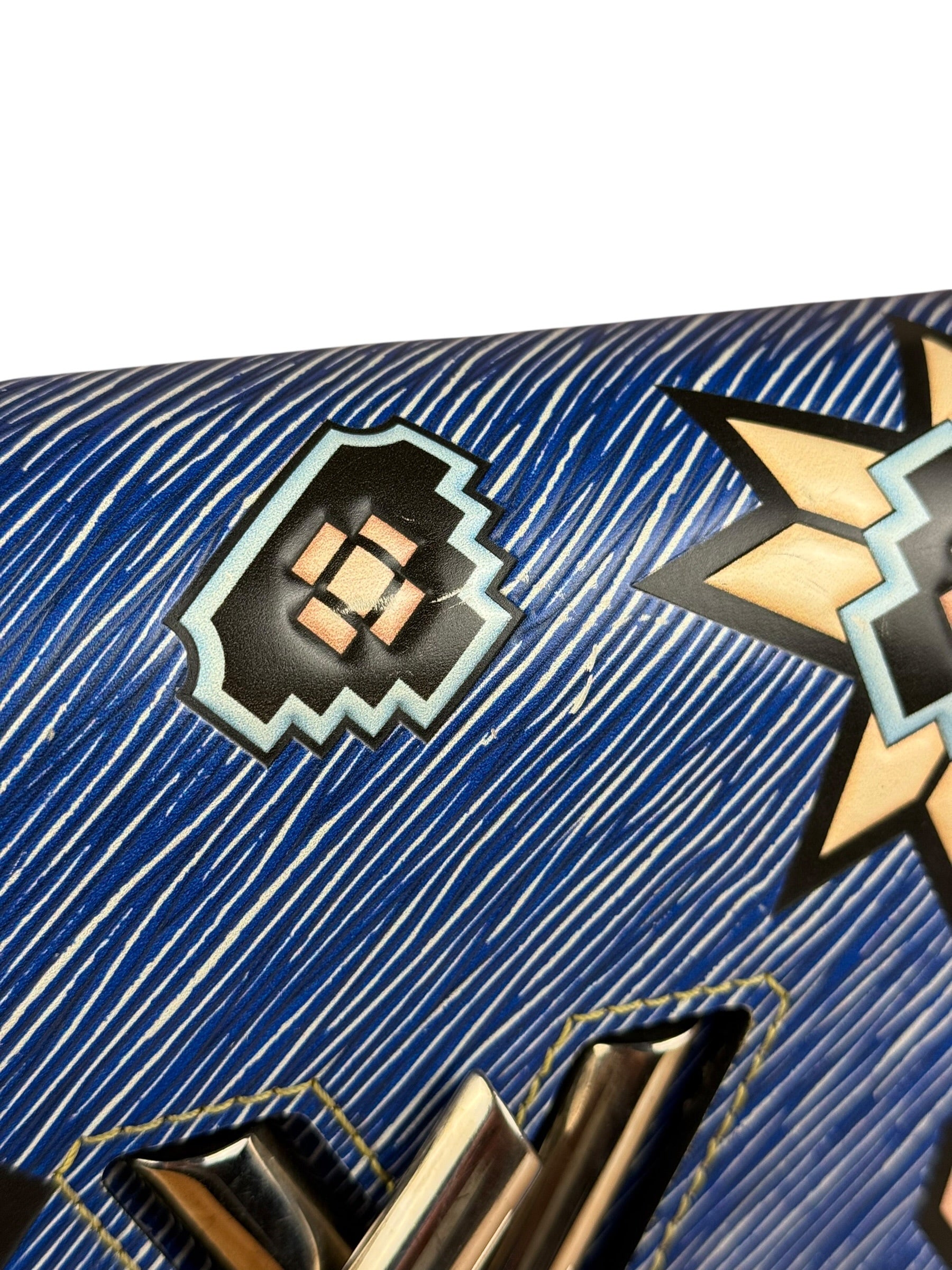 Louis Vuitton Blue Aztec Epi Leather Twist MM Bag