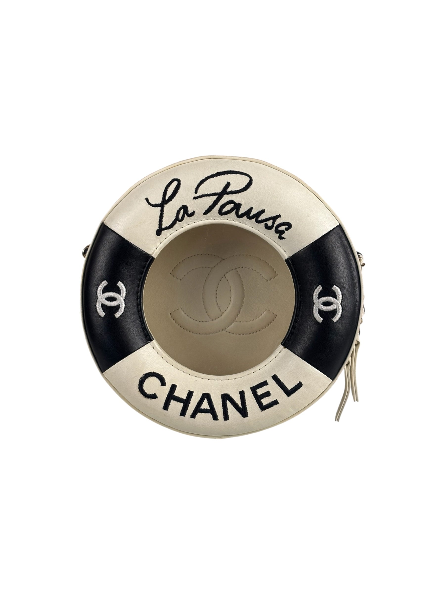Chanel Limited Edition Lifesaver Round Crossbody Black 2017