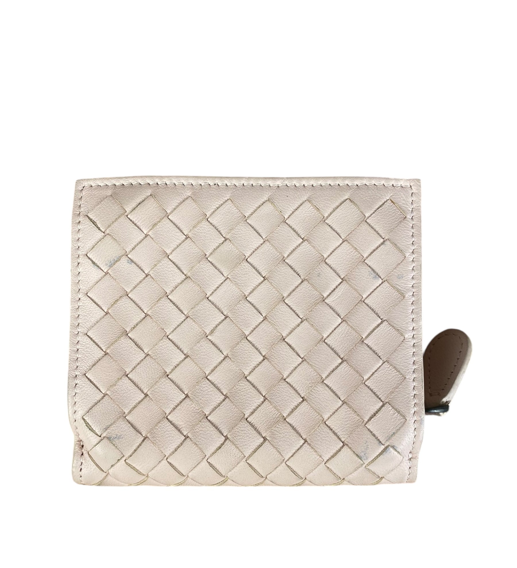 Bottega Veneta Intreccio Leather Wallet Light Pink