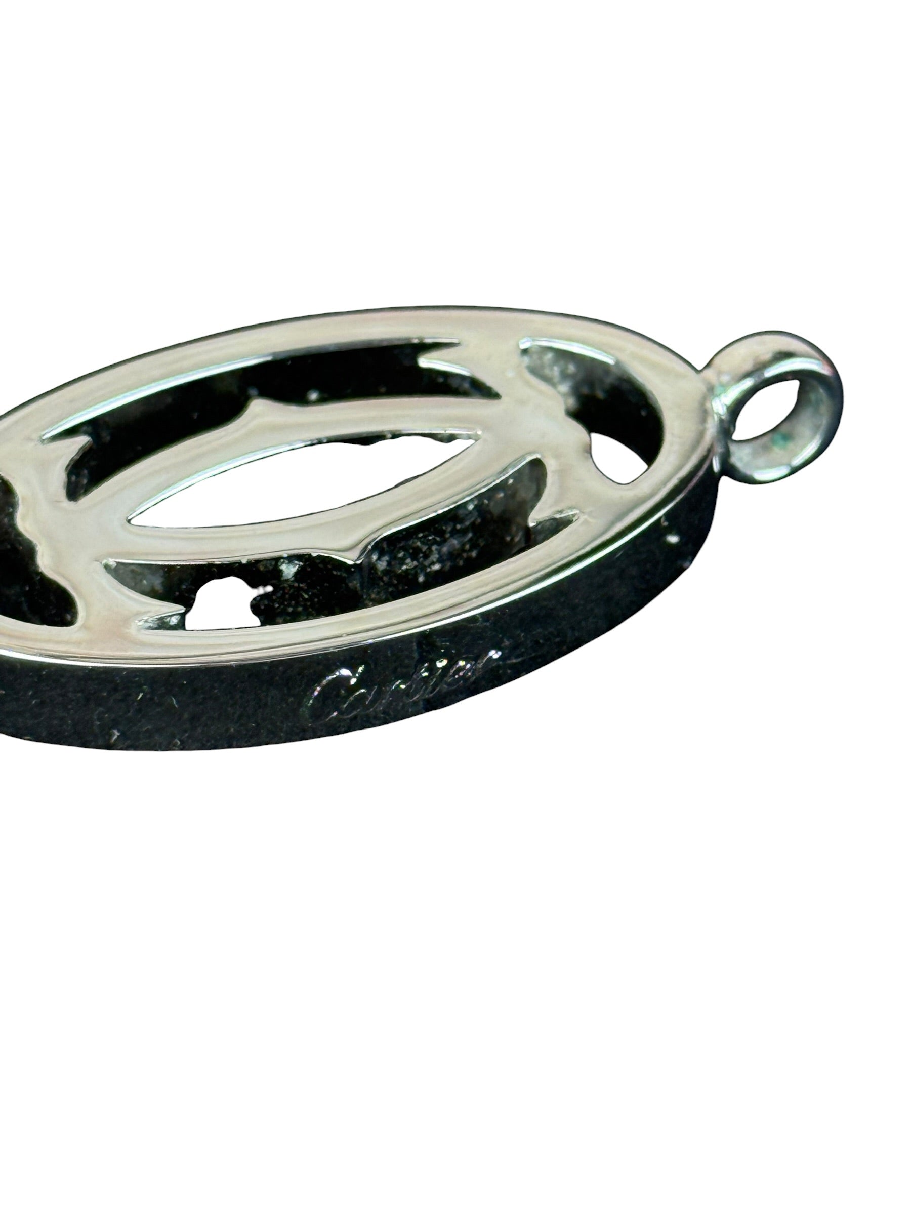 Cartier 2C Silver Color Logo Charm