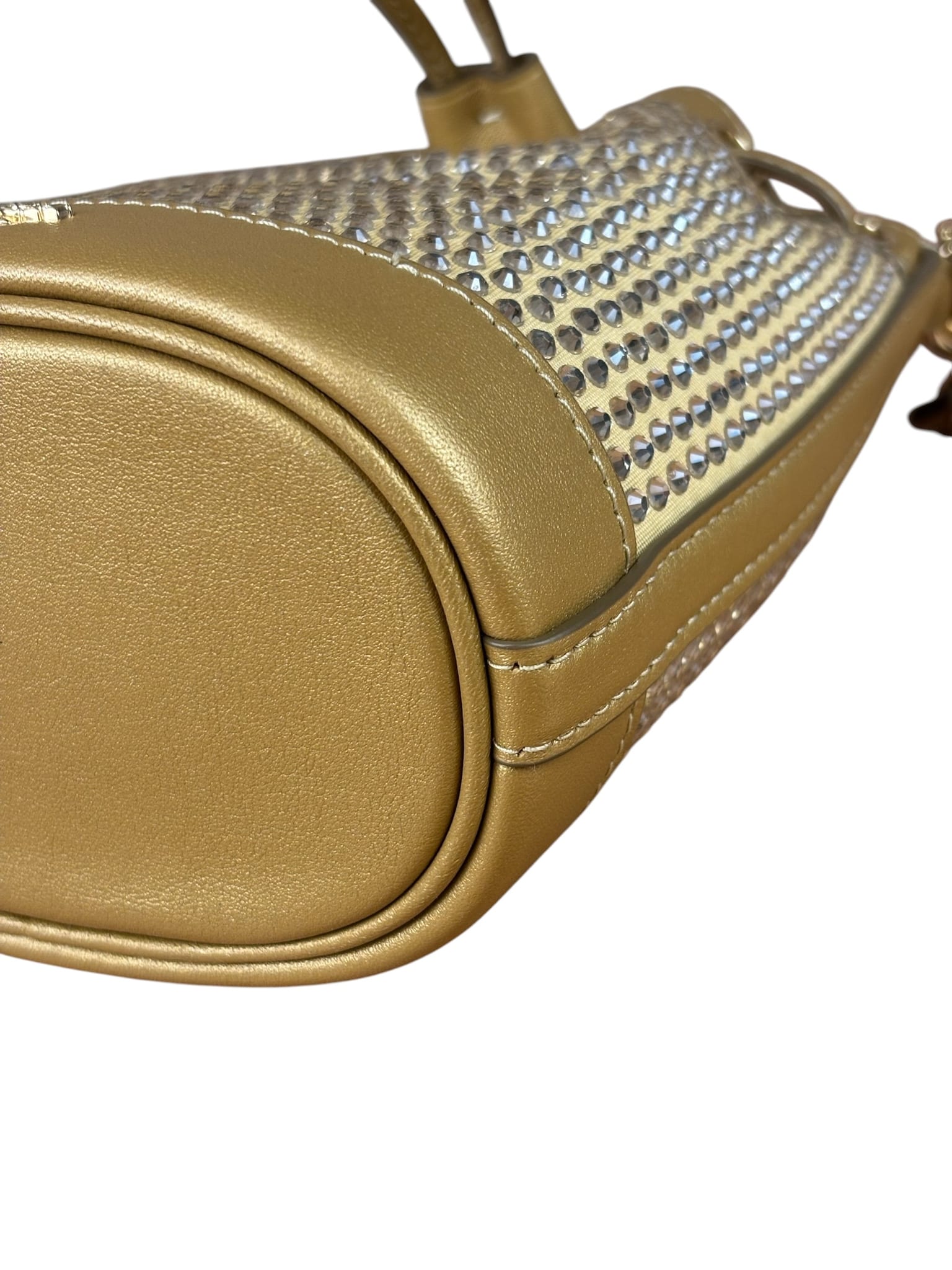 Coach Yellow Gold Mini Bucket Crystal Two-Way Bag