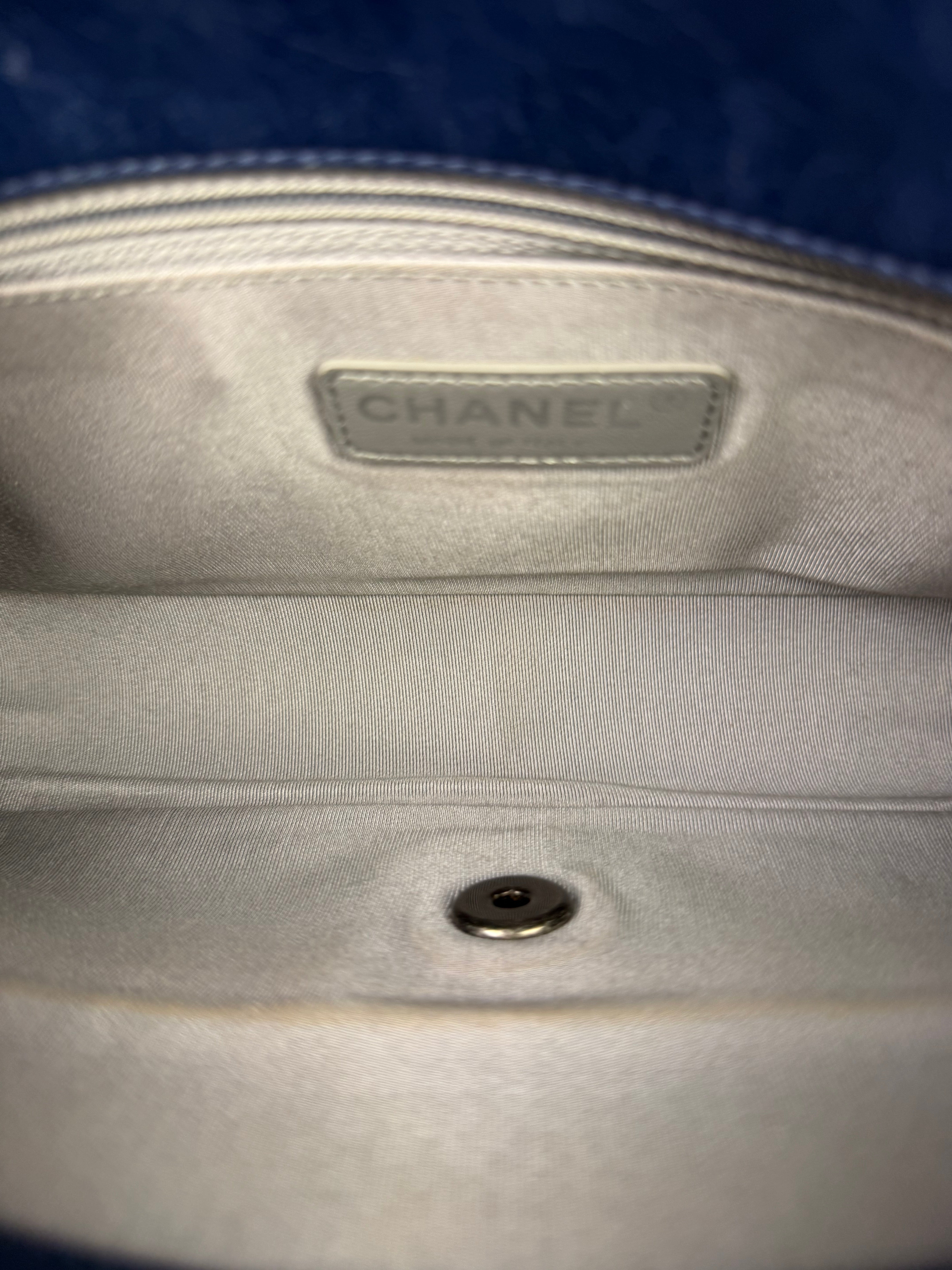 Chanel Paris-Salzburg Blue Bicolor Quilted Flap Bag 2014