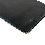 Celine Vintage Black Leather Triomphe Long Wallet
