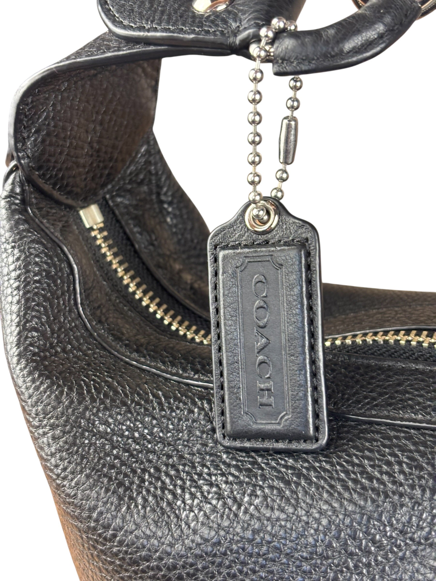 Coach Black Leather Hobo Shoulder Bag