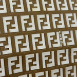 Fendi Vintage Beige Canvas Rubber FF Print Mamma Baguette