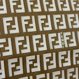 Fendi Vintage Beige Canvas Rubber FF Print Mamma Baguette