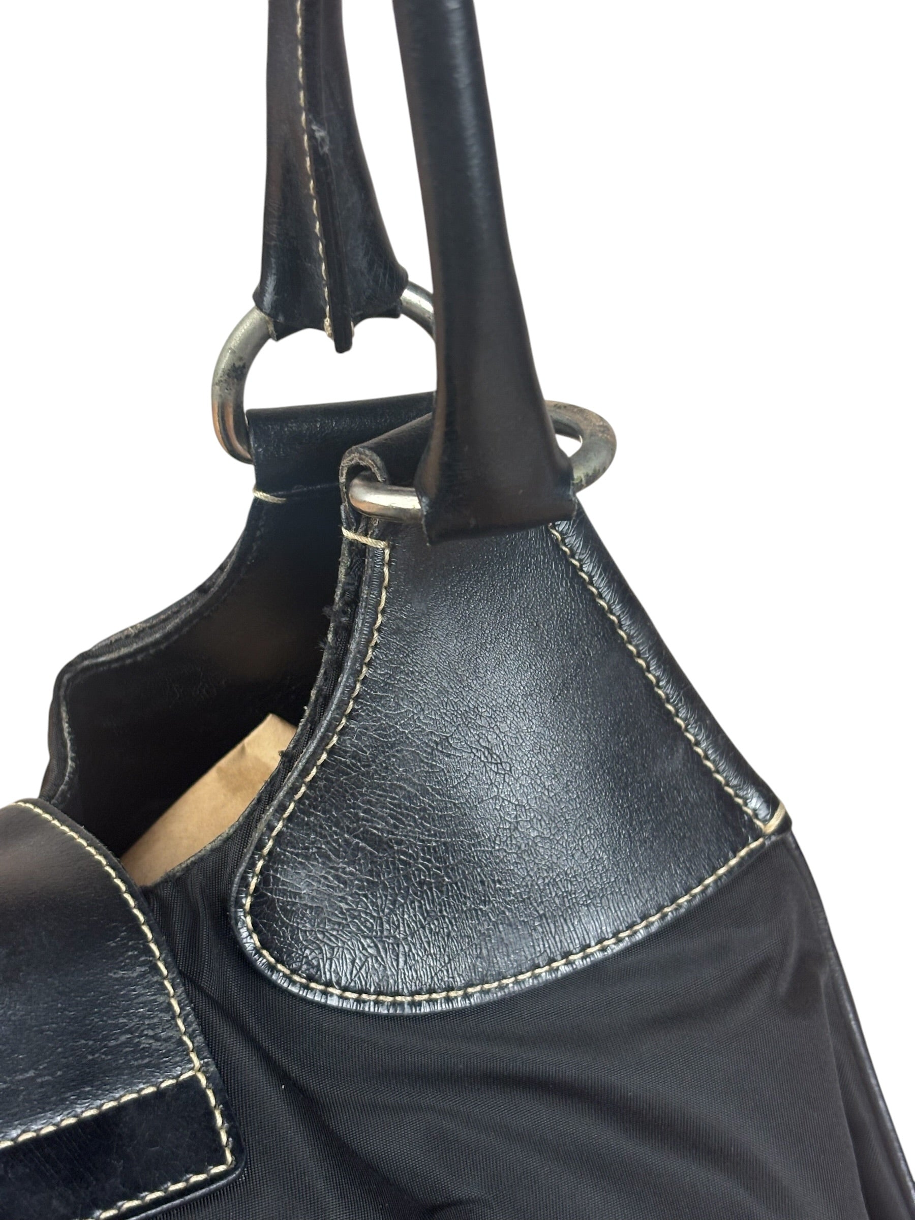 Prada Black Nylon Tessuto Shoulder Bag