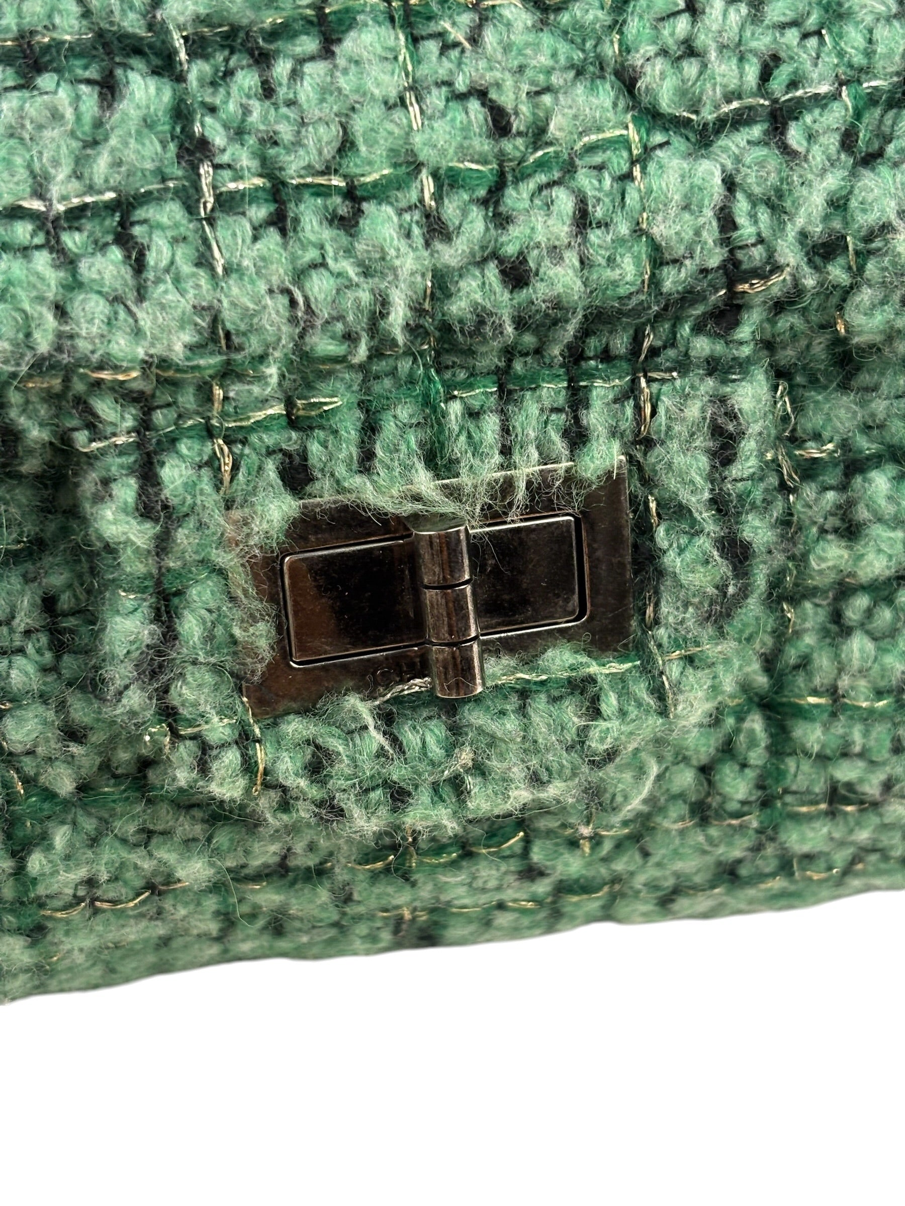 Chanel Green Tweed Easy Reissue Flap Bag 2009