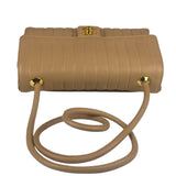 Chanel Vintage Tan Vertical Quilt Flap Shoulder Bag 1989