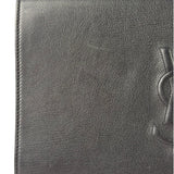 Yves Saint Laurent Black Leather Flap Clutch