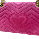 Gucci GG Marmont Pink Velour Chain Bag