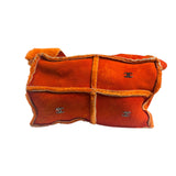 Chanel Orange Suede Shearling Patchwork Shoulder Bag 2001