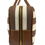 Miu Miu Canvas Stripped Beau Top Handle Bag