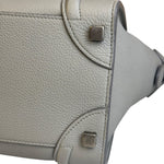 Celine Grey Pebbled Leather Luggage Micro Tote