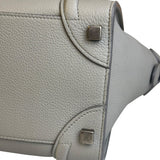 Celine Grey Pebbled Leather Luggage Micro Tote