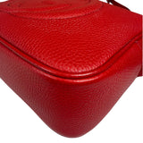 Gucci Red Calfskin Leather Soho Disco Crossbody Bag