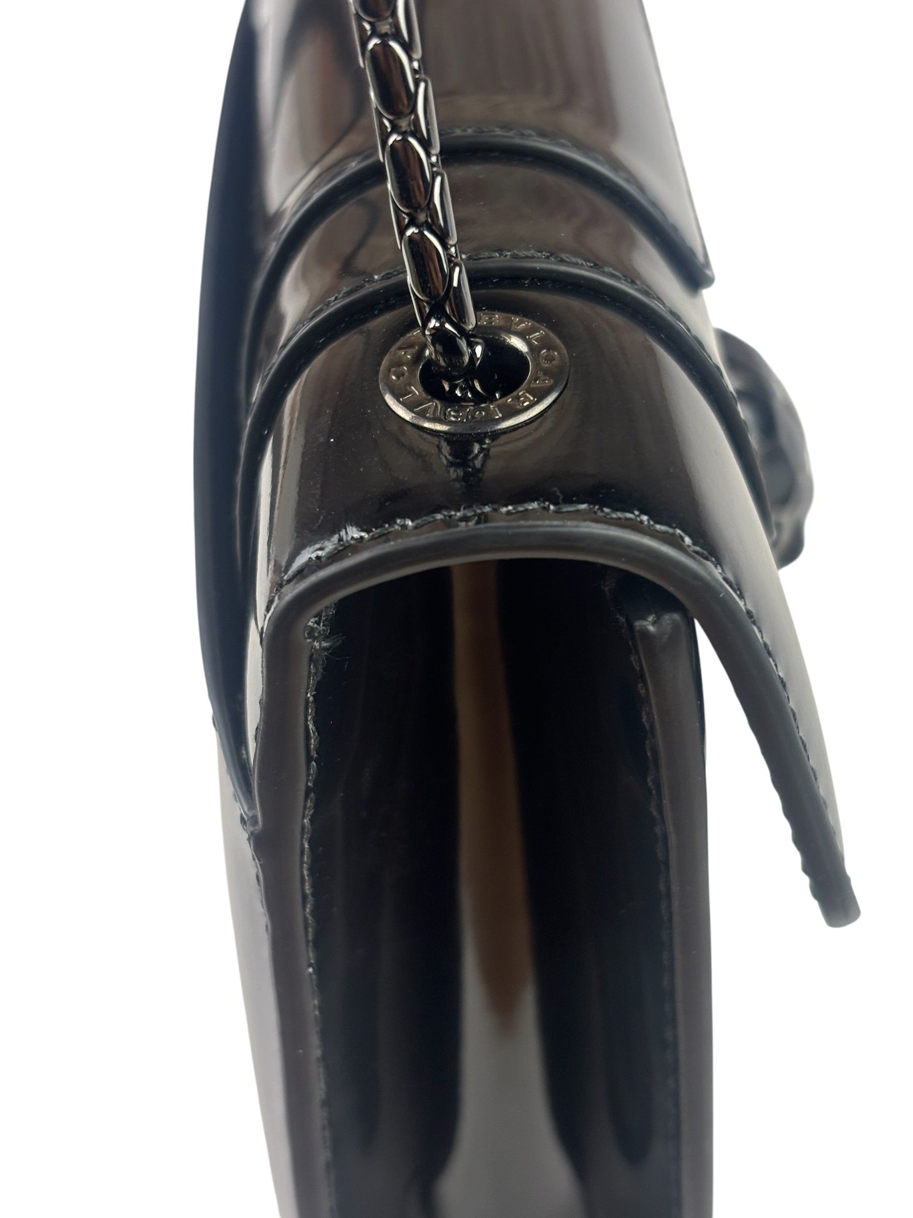 Bvlgari Black Patent Leather Small Serpenti Crossbody Bag