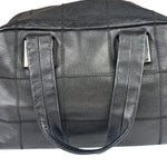 Chanel Black Quilted Leather Chocolate Bar Bowling Handbag