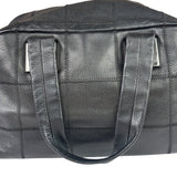 Chanel Black Quilted Leather Chocolate Bar Bowling Handbag
